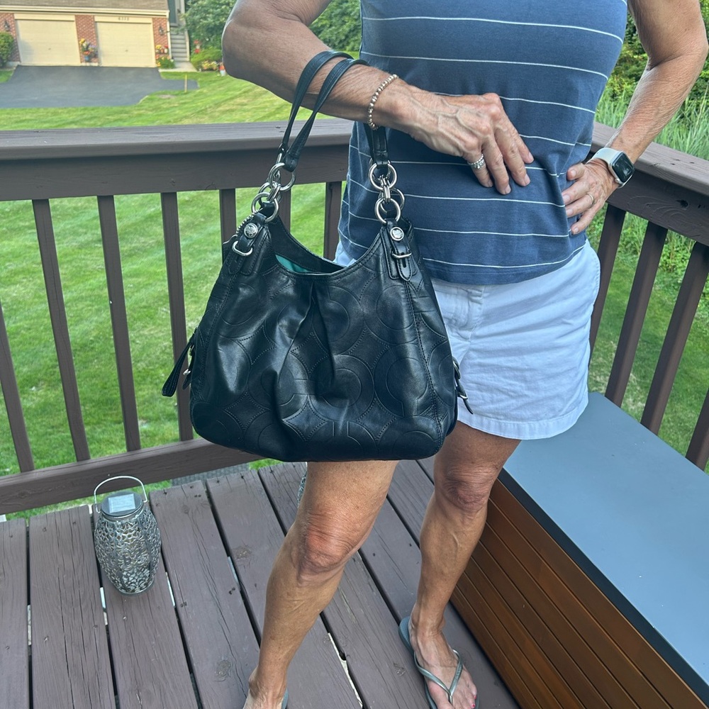 Coach hobo bag- black leather